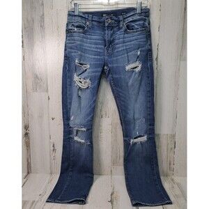 BKE Alec Jeans Mens 29x30 Straight Stretch Denim Distressed Holes Grunge Punk